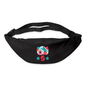 5 years elephant circus children's birthday gift - Bum bag - black - Front