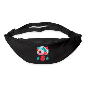 8 years elephant circus children's birthday gift - Bum bag - black - Front