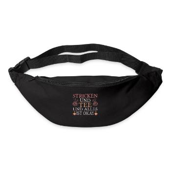 Stricken und Tee - Gürteltasche - Schwarz - Vorne