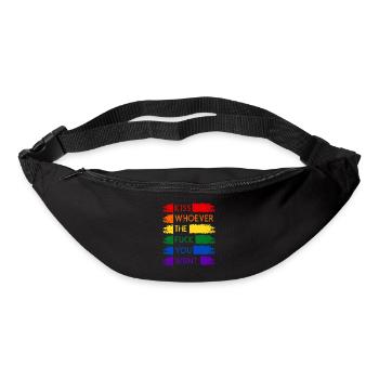 Kiss Whoever Rainbow LGBT - Sac banane - noir - Devant