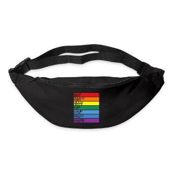 Science Is Real Black Lives Matter LGBTQ CSD Pride - Gürteltasche - Schwarz - Vorne