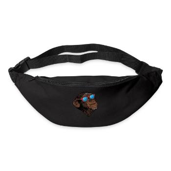 Affen Tiergesicht Affe Sonnenbrille Tier Motiv - Gürteltasche - Schwarz - Vorne