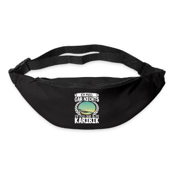 Ich Muss Gar Nichts Ich Muss Nur In Die Karibik - Gürteltasche - Schwarz - Vorne