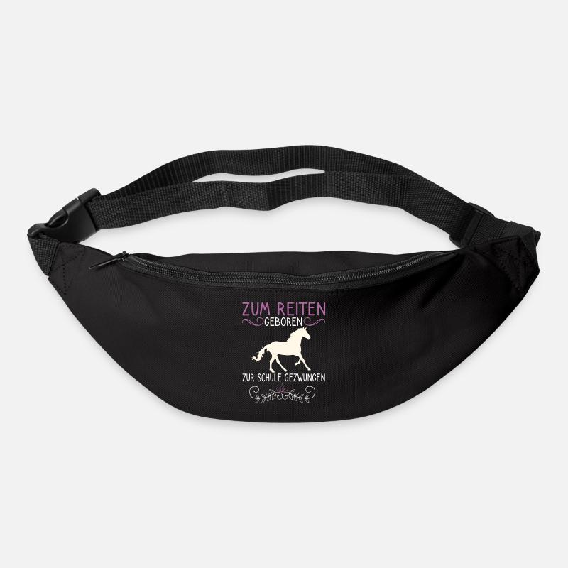 Reitspruch Pferdemädchen Reiten Pferde Motiv - Gürteltasche - Schwarz