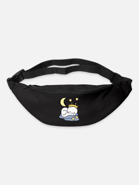 Katzen Prinzessin himmlisch träumen Sternenhimmel - Gürteltasche - Schwarz