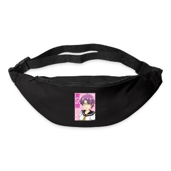 Trangender Anime Boy Femboy Aesthetic LGBTQ Schwul - Gürteltasche - Schwarz - Vorne