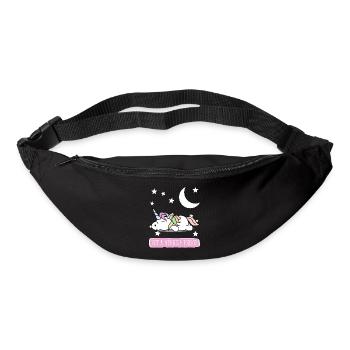 Pyjama chemise de nuit licorne pyjama - Sac banane - noir - Devant