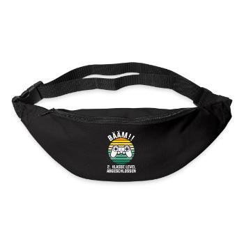 2. Klasse Level Abgeschlossen Zocker Gamer Gaming - Gürteltasche - Schwarz - Vorne