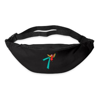 7 anniversaire Perroquet - 7 ans cadeau - Sac banane - noir - Devant