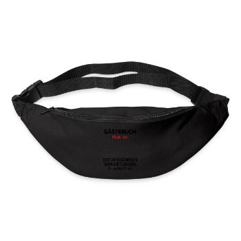 Gästebuch 25. Geburtstag Gästeliste 25 Jahre Shirt - Gürteltasche - Schwarz - Vorne