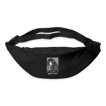 Game Over Manga anime Girl Waifu Vaporwave Otaku - Sac banane - noir - Devant