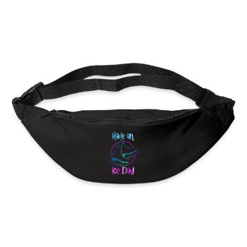 Ice skating, ice skating ice rink, - Bum bag - black - Front