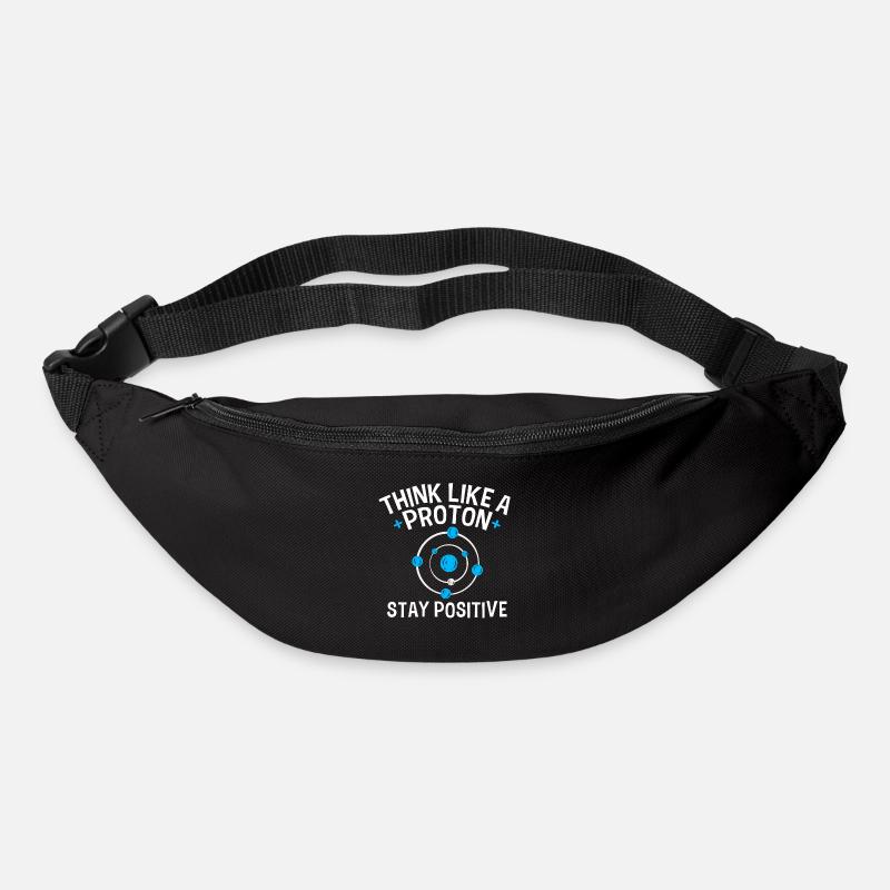 Think like a Proton Stay Positive physicien Sort - Sac banane - noir