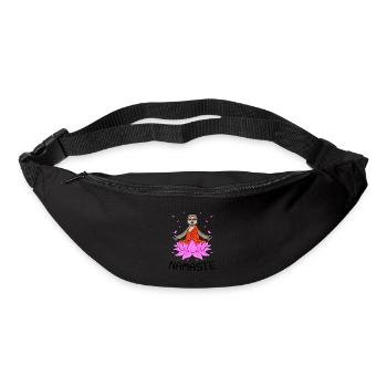 Yoga Namaste paresseux - Sac banane - noir - Devant