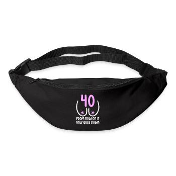 40 years of gravity it goes downhill 40 years 40. - Bum bag - black - Front