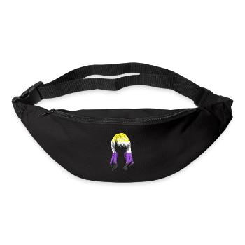 Nichtbinärer Stolz und Genderqueer Anime Kawaii - Gürteltasche - Schwarz - Vorne