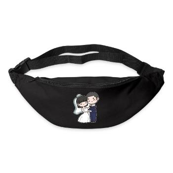 Couple de mariage - Sac banane - noir - Devant