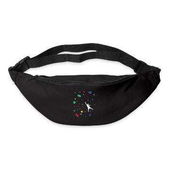 Klettern Boulderwand Felskletterer Bouldern - Gürteltasche - Schwarz - Vorne