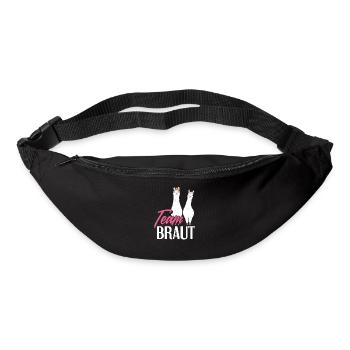 Team Braut Alpaka Lama Alpaca Verlobung JGA - Gürteltasche - Schwarz - Vorne