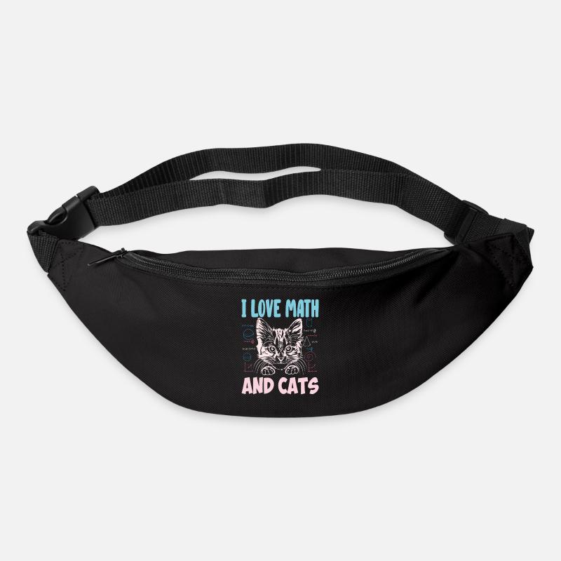 Math Kitty Cat J’adore Math et chats Professeur de mathématiques - Sac banane - noir
