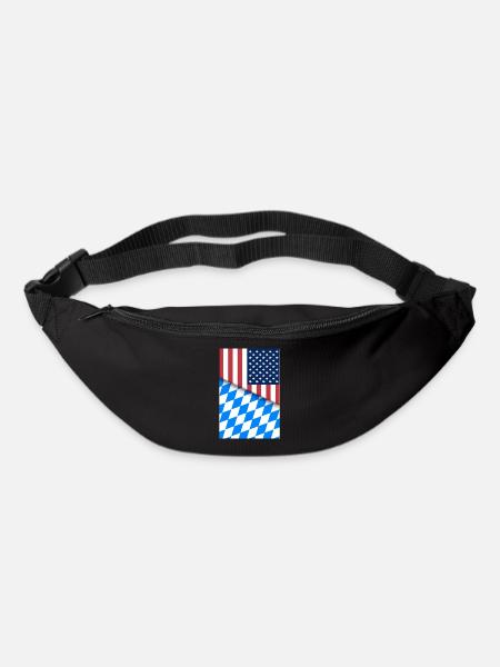 USA Bayern Bayerische Flagge Doppelbürger American - Gürteltasche - Schwarz
