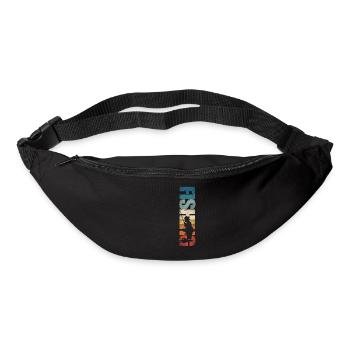 Fishing Retro Vintage - Gürteltasche - Schwarz - Vorne