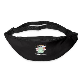 Cottagecore Aesthetic Kawaii Grenouille Unicorn - Sac banane - noir - Devant