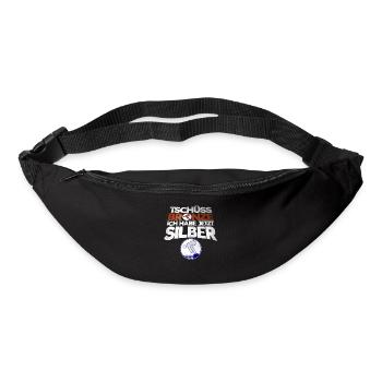 Schwimmer Schwimmprüfung Silber Geschenk - Gürteltasche - Schwarz - Vorne
