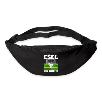 Esel der Woche Torwart Spieler und Fußball - Gürteltasche - Schwarz - Vorne