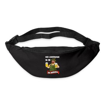 Mei Lederhosn est à da Wäsch Lederhose Tracht - Sac banane - noir - Devant