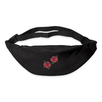 Roses - Sac banane - noir - Devant