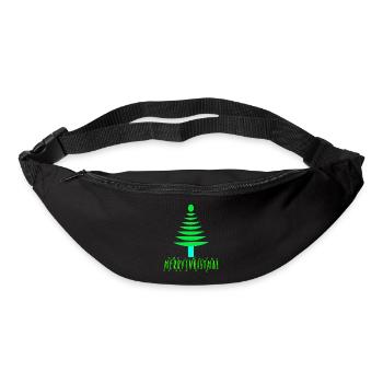 Neon Pine Christmas Tree - Bum bag - black - Front
