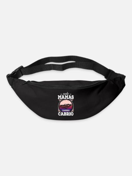 Coole Mamas Fahren Cabrio Retro Auto Oldtimer - Gürteltasche - Schwarz