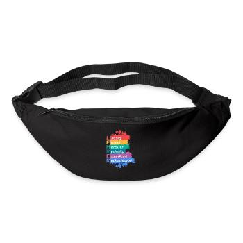 Buntes Lehrer Spruch Schuldesign - Gürteltasche - Schwarz - Vorne