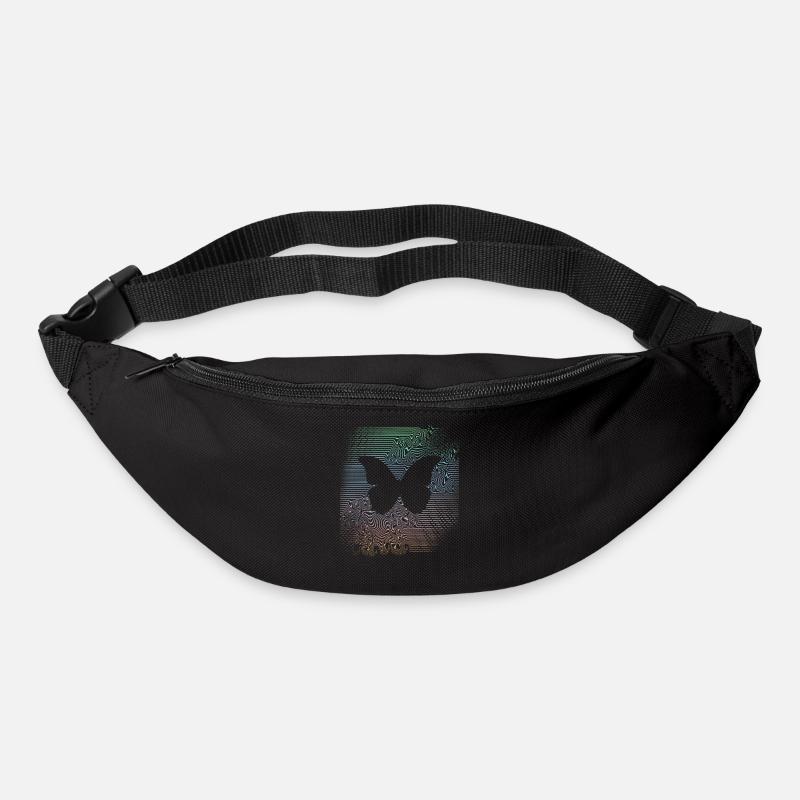 Schmetterling - Gürteltasche - Schwarz