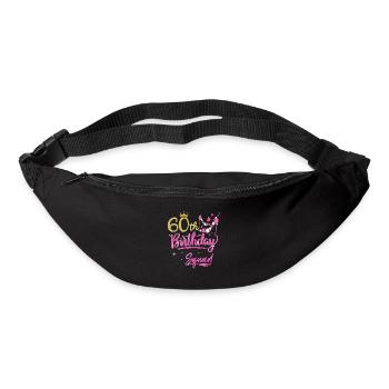 60 ans femmes 60 ans cadeau - Sac banane - noir - Devant