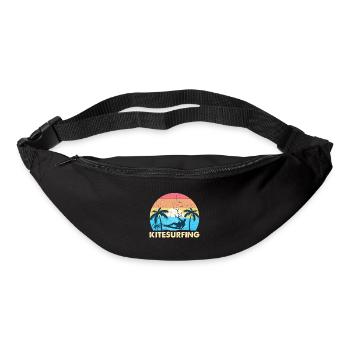Kite Kiteboarding Kitesurfer cadeau - Sac banane - noir - Devant