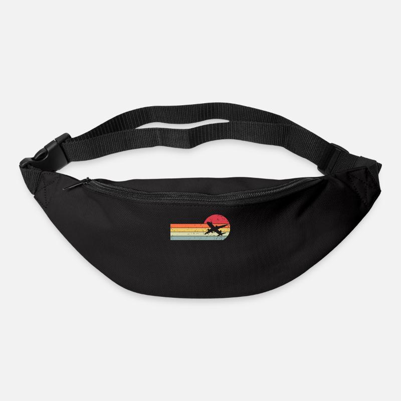 Flugzeug - Gürteltasche - Schwarz