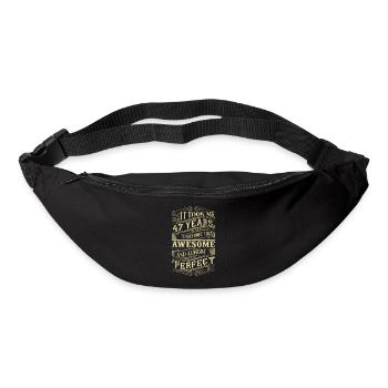 47. Geburtstag - Gürteltasche - Schwarz - Vorne