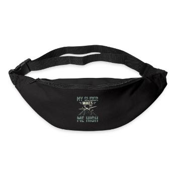 Mon planeur me fait un cadeau de pilote - Sac banane - noir - Devant