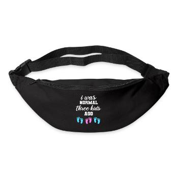 I was normal in front of 3 kids funny saying - Bum bag - black - Front