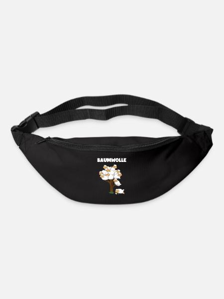 Lustiger Comic Baumwolle Schaf Spruch Geschenk - Gürteltasche - Schwarz