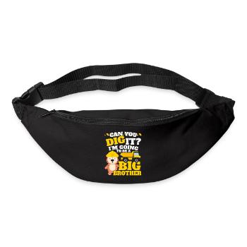 Big brother I will be a construction vehicle - Bum bag - black - Front
