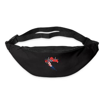 Croatia Heartbeat Flag Vintage Croatia - Bum bag - black - Front