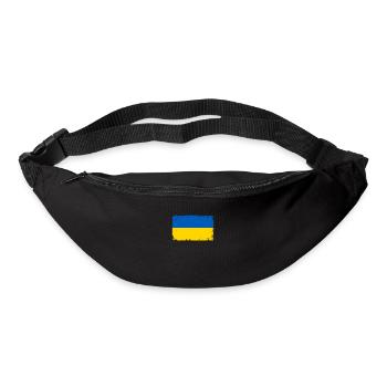 Ukraine Heartbeat Flag Vintage Ukraine - Sac banane - noir - Devant