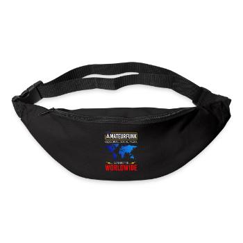 amateur radio, connected with friends worldwide - Bum bag - black - Front