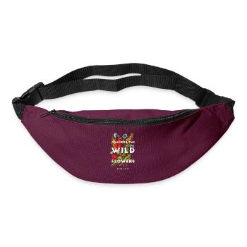 Mach dir keine Sorgen Wildblumen Bibelvers / Christlich - Gürteltasche - Burgunderrot - Vorne
