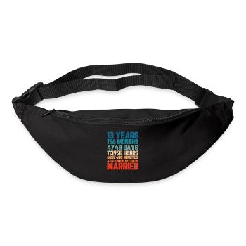 13 Jahre verheiratet Hochzeit Ehe Spruch Geschenk - Gürteltasche - Schwarz - Vorne