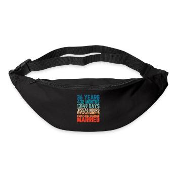 36 Jahre verheiratet Hochzeit Ehe Spruch Geschenk - Gürteltasche - Schwarz - Vorne