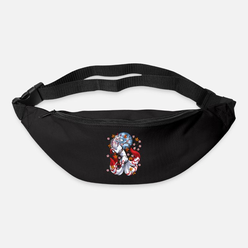 Renard japonais Kitsune - Sac banane - noir